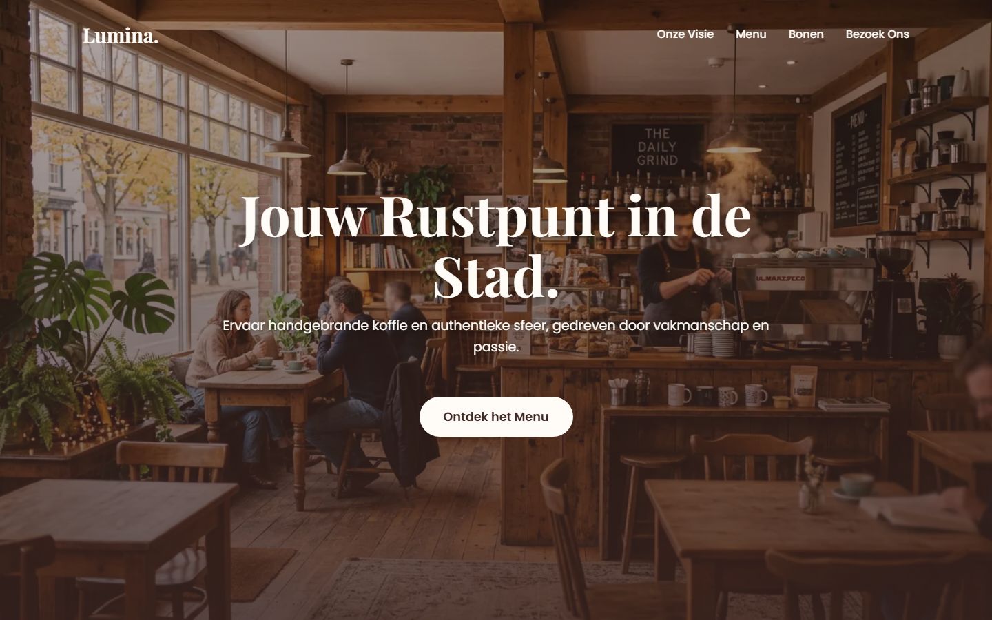 Cafe Lumina Landing Page