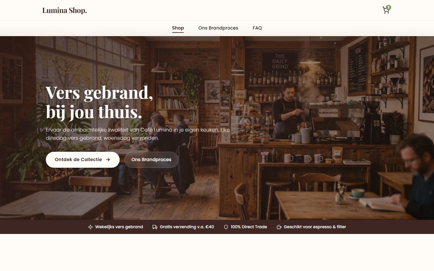 Cafe Lumina Webshop